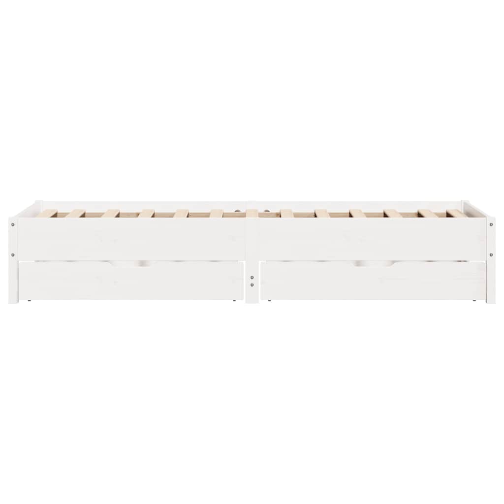 Bedframe zonder matras massief grenenhout wit 140x200 cm is nu te koop bij PeponiXL, paradijselijk wonen!