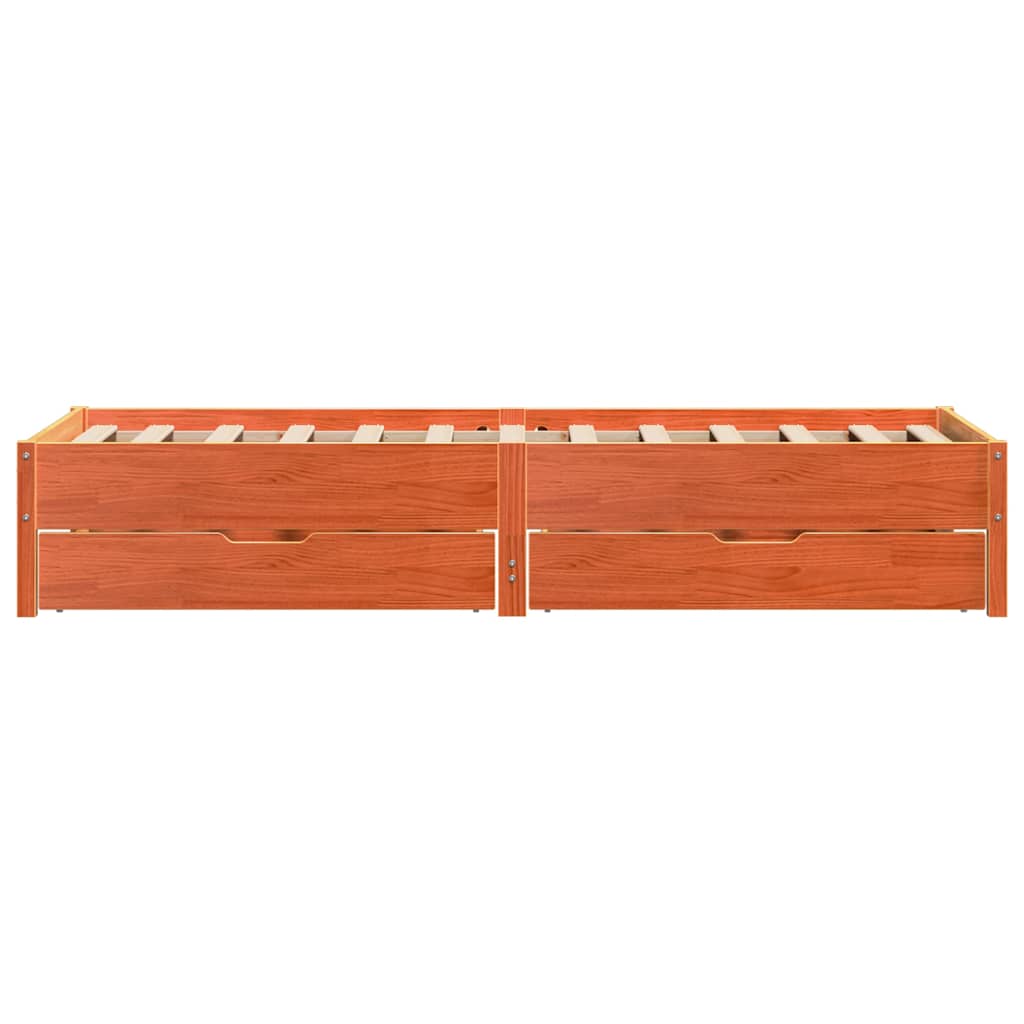 Bedframe zonder matras massief grenenhout wasbruin 100x200 cm is nu te koop bij PeponiXL, paradijselijk wonen!