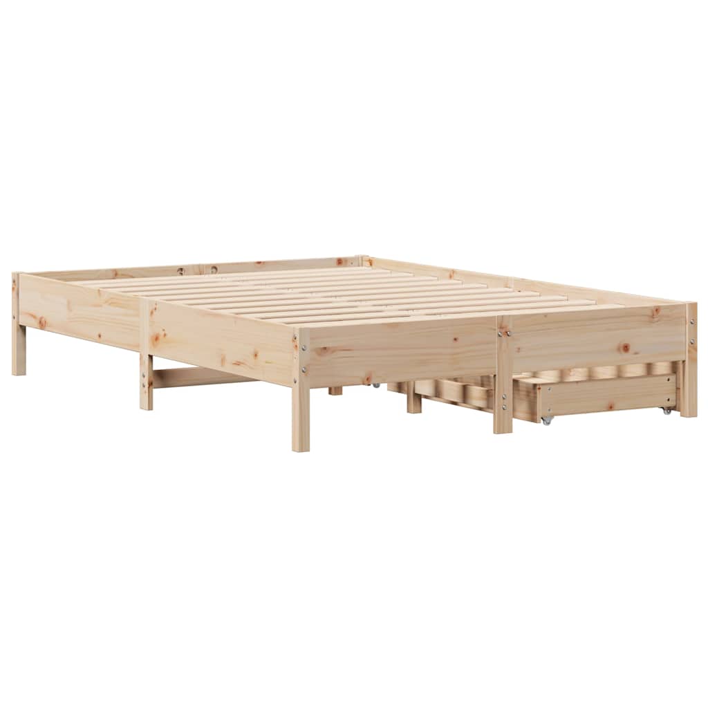 Bedframe zonder matras massief grenenhout 135x190 cm is nu te koop bij PeponiXL, paradijselijk wonen!