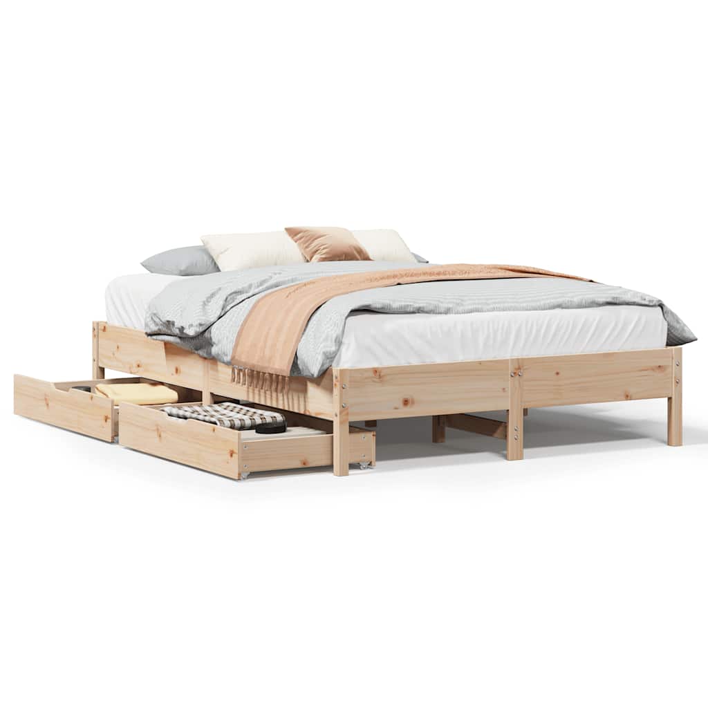 Bedframe zonder matras massief grenenhout 120x190 cm is nu te koop bij PeponiXL, paradijselijk wonen!