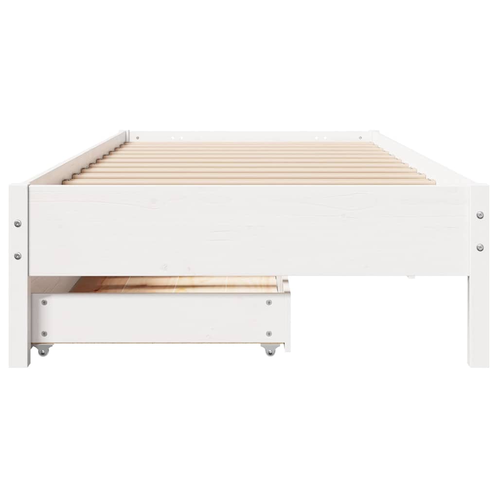 Bedframe zonder matras massief grenenhout wit 90x190 cm is nu te koop bij PeponiXL, paradijselijk wonen!