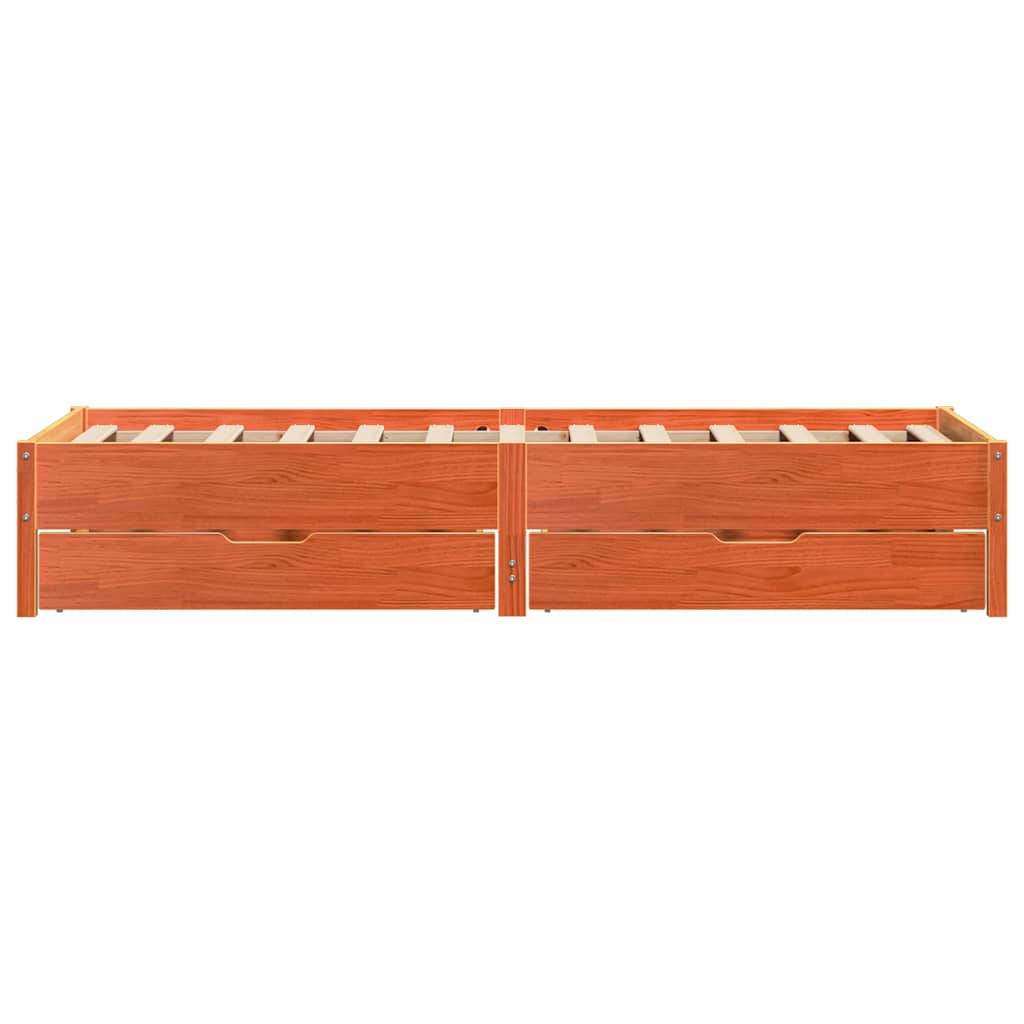 Bedframe zonder matras massief grenenhout wasbruin 90x190 cm is nu te koop bij PeponiXL, paradijselijk wonen!