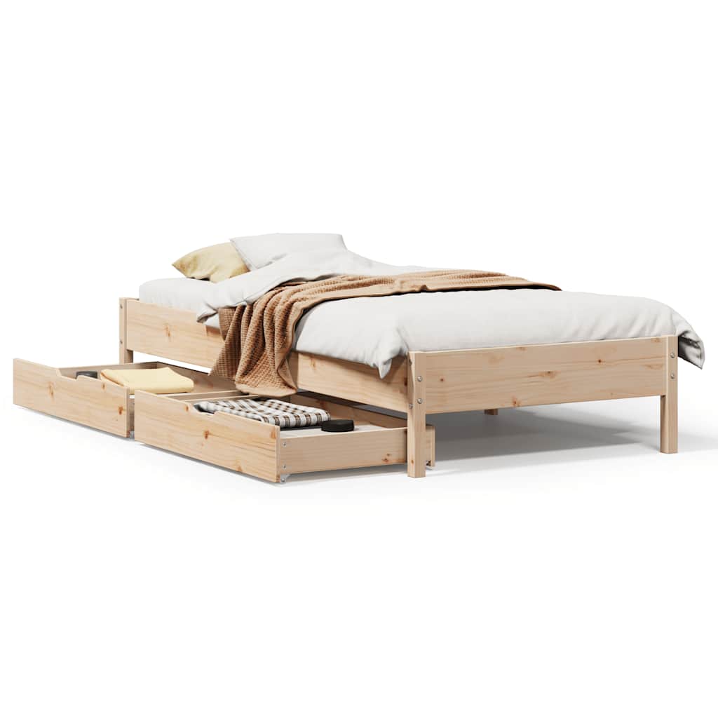 Bedframe zonder matras massief grenenhout 75x190 cm is nu te koop bij PeponiXL, paradijselijk wonen!