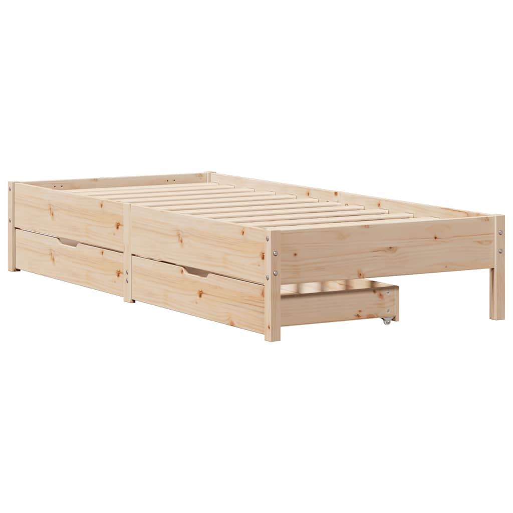 Bedframe zonder matras massief grenenhout 75x190 cm is nu te koop bij PeponiXL, paradijselijk wonen!