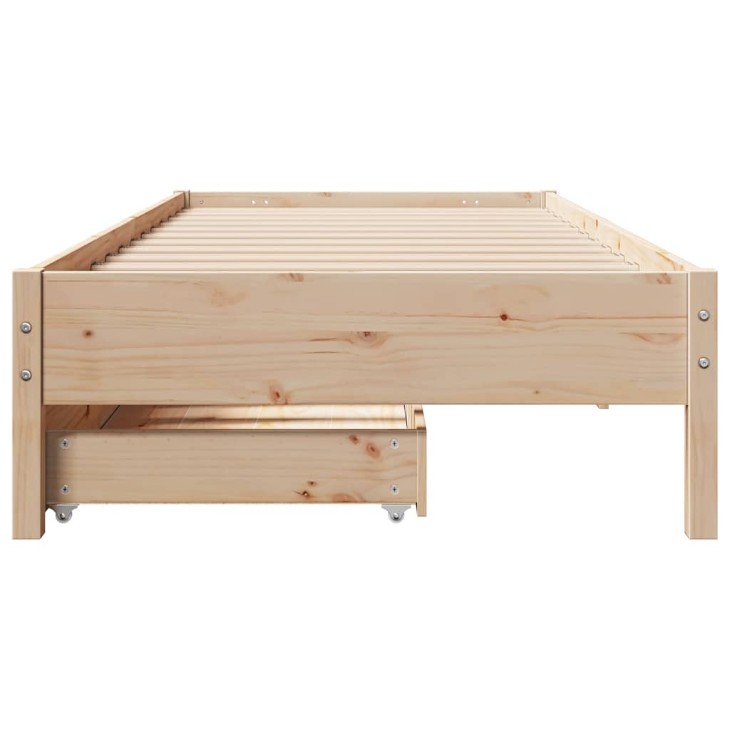 Bedframe zonder matras massief grenenhout 75x190 cm is nu te koop bij PeponiXL, paradijselijk wonen!