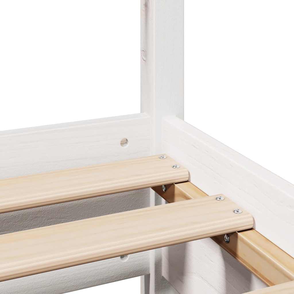 Bedframe zonder matras massief grenenhout wit 200x200 cm is nu te koop bij PeponiXL, paradijselijk wonen!