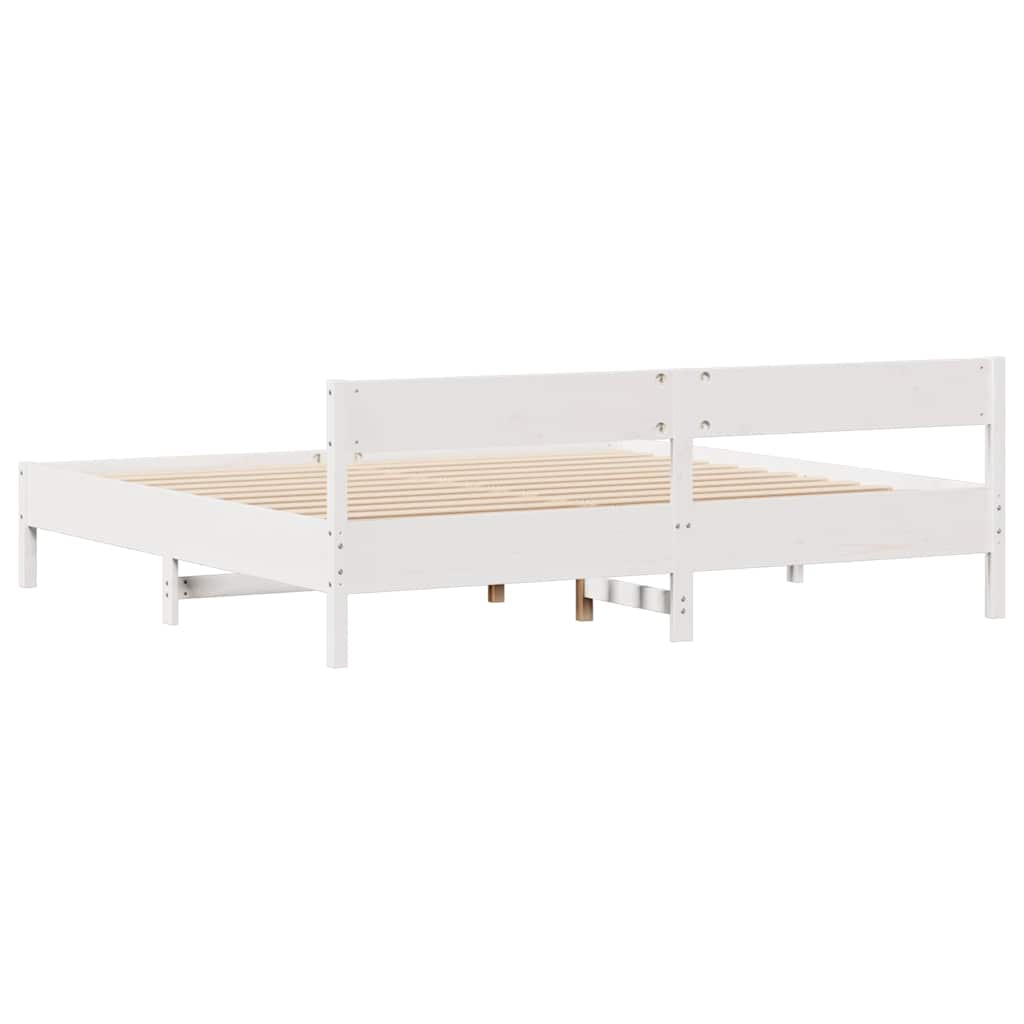 Bedframe zonder matras massief grenenhout wit 180x200 cm is nu te koop bij PeponiXL, paradijselijk wonen!