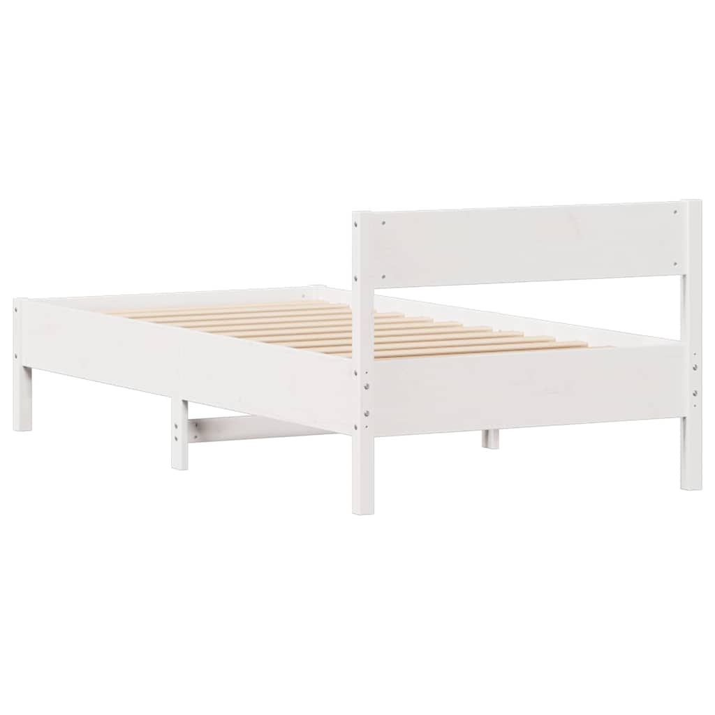 Bedframe zonder matras massief grenenhout wit 90x200 cm is nu te koop bij PeponiXL, paradijselijk wonen!