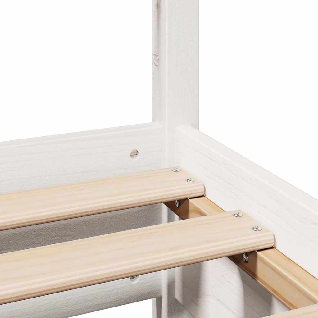 Bedframe zonder matras massief grenenhout wit 140x190 cm is nu te koop bij PeponiXL, paradijselijk wonen!