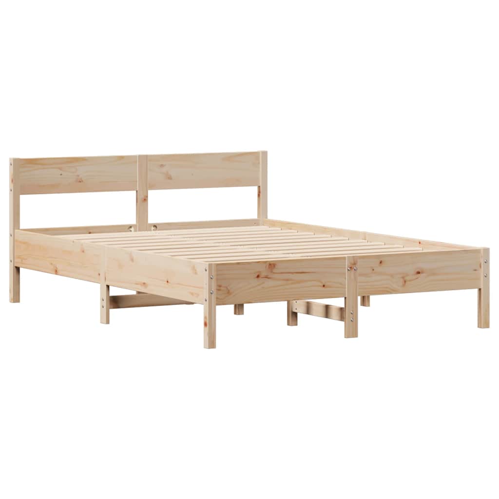 Bedframe zonder matras massief grenenhout 135x190 cm is nu te koop bij PeponiXL, paradijselijk wonen!
