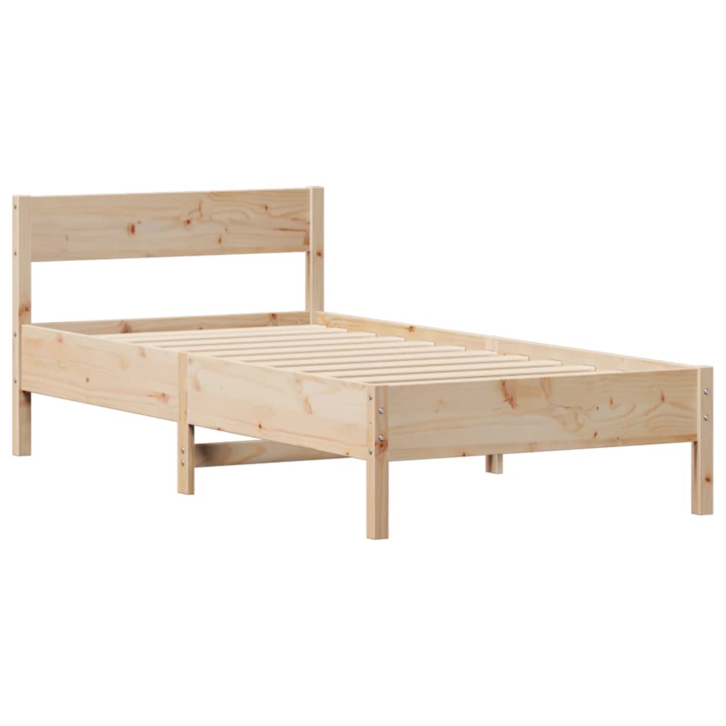 Bedframe zonder matras massief grenenhout 75x190 cm is nu te koop bij PeponiXL, paradijselijk wonen!