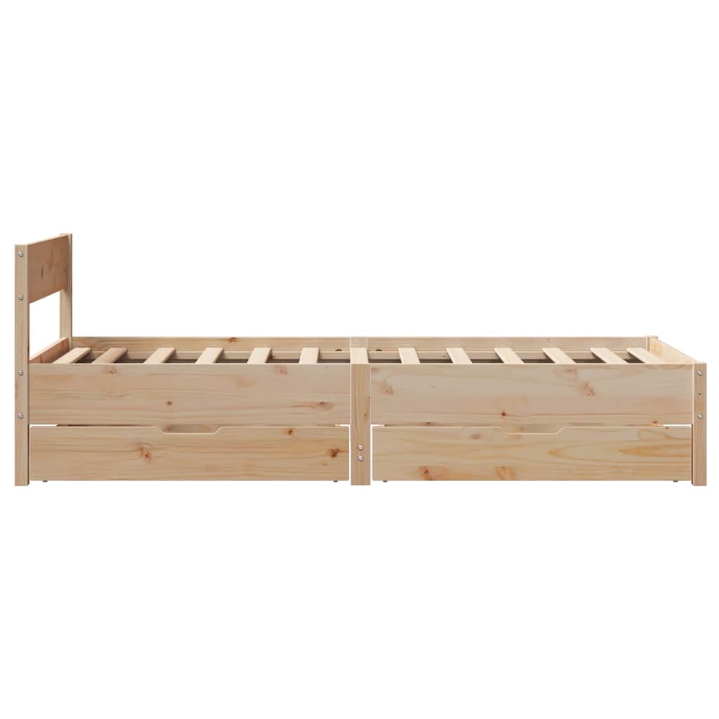 Bedframe zonder matras massief grenenhout 75x190 cm is nu te koop bij PeponiXL, paradijselijk wonen!