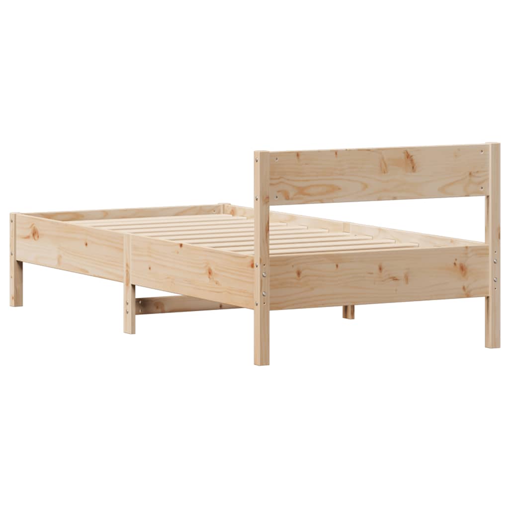 Bedframe zonder matras massief grenenhout 75x190 cm is nu te koop bij PeponiXL, paradijselijk wonen!