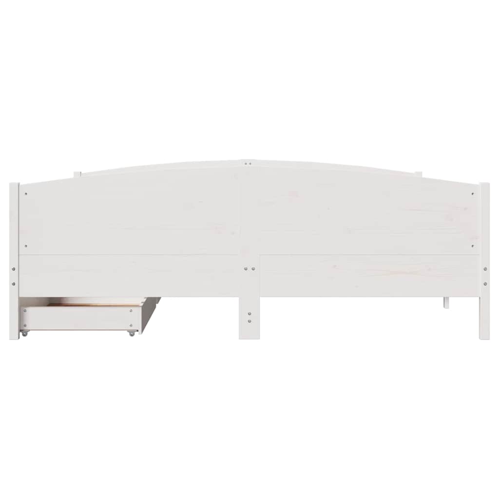 Bedframe zonder matras massief grenenhout wit 200x200 cm is nu te koop bij PeponiXL, paradijselijk wonen!