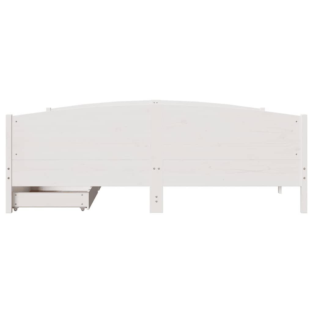 Bedframe zonder matras massief grenenhout wit 160x200 cm is nu te koop bij PeponiXL, paradijselijk wonen!