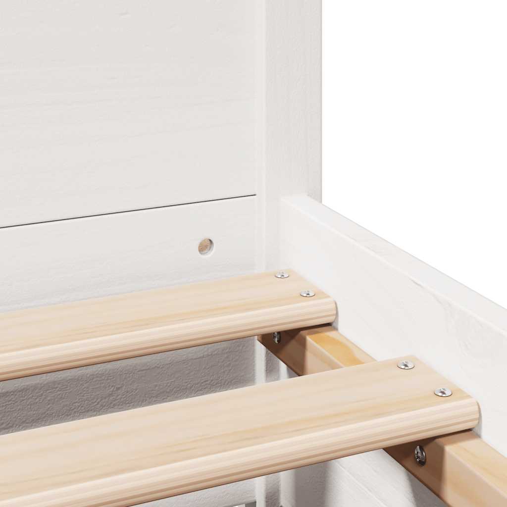 Bedframe zonder matras massief grenenhout wit 160x200 cm is nu te koop bij PeponiXL, paradijselijk wonen!
