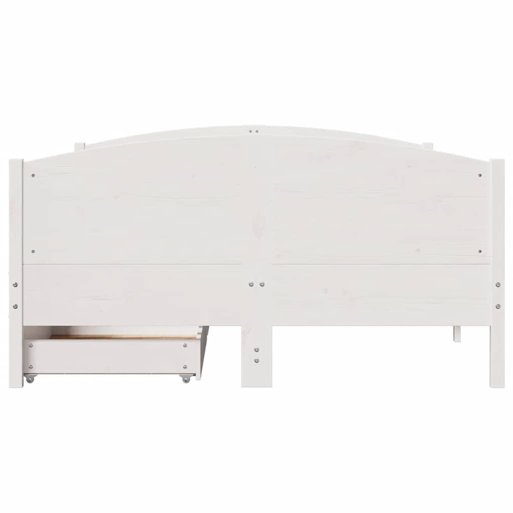 Bedframe zonder matras massief grenenhout wit 140x200 cm is nu te koop bij PeponiXL, paradijselijk wonen!