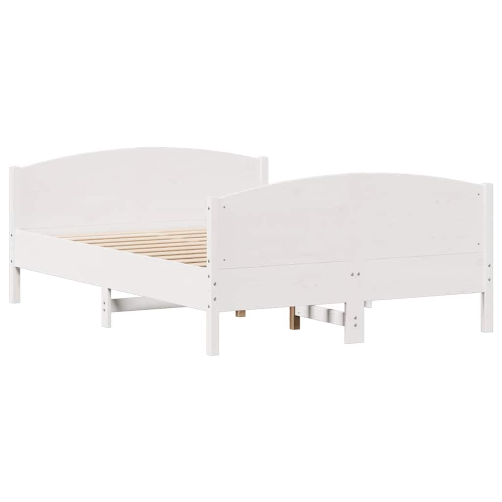 Bedframe zonder matras massief grenenhout wit 140x200 cm is nu te koop bij PeponiXL, paradijselijk wonen!