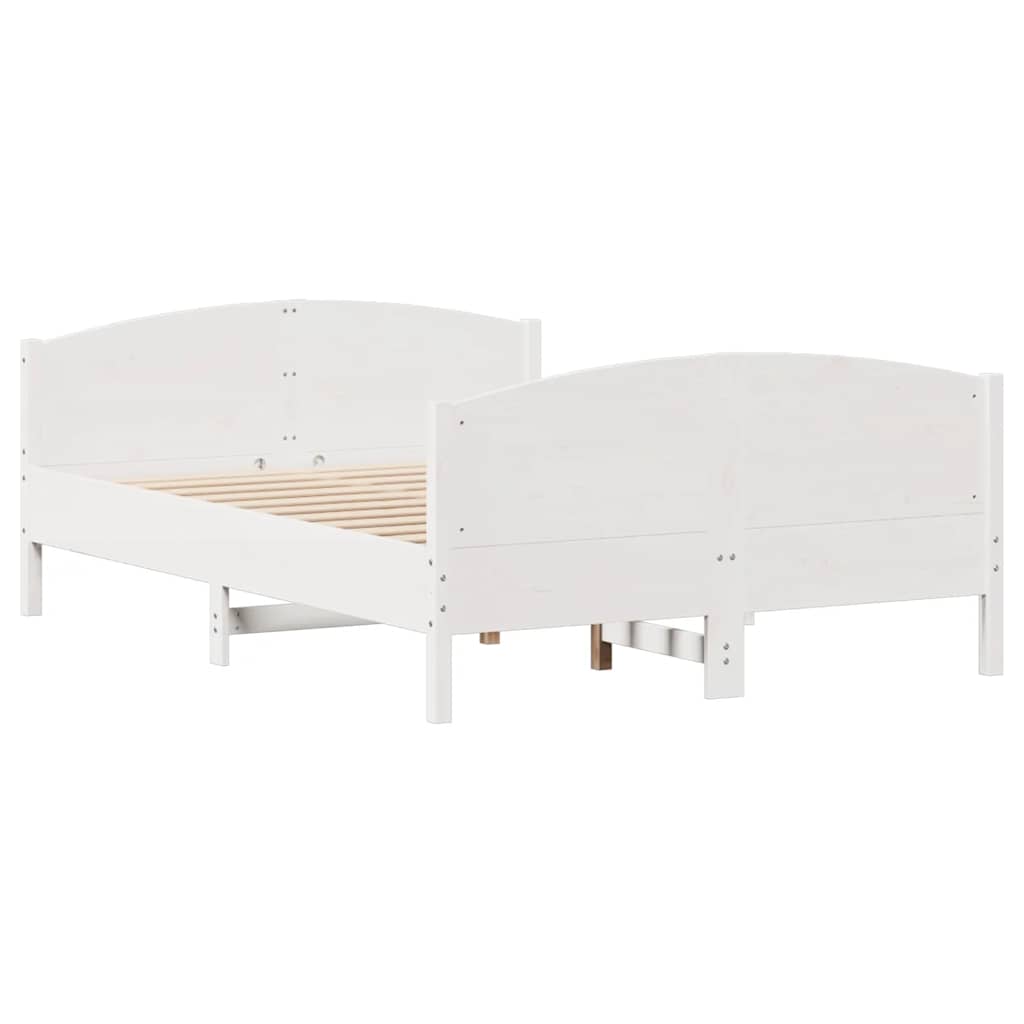 Bedframe zonder matras massief grenenhout wit 140x190 cm is nu te koop bij PeponiXL, paradijselijk wonen!