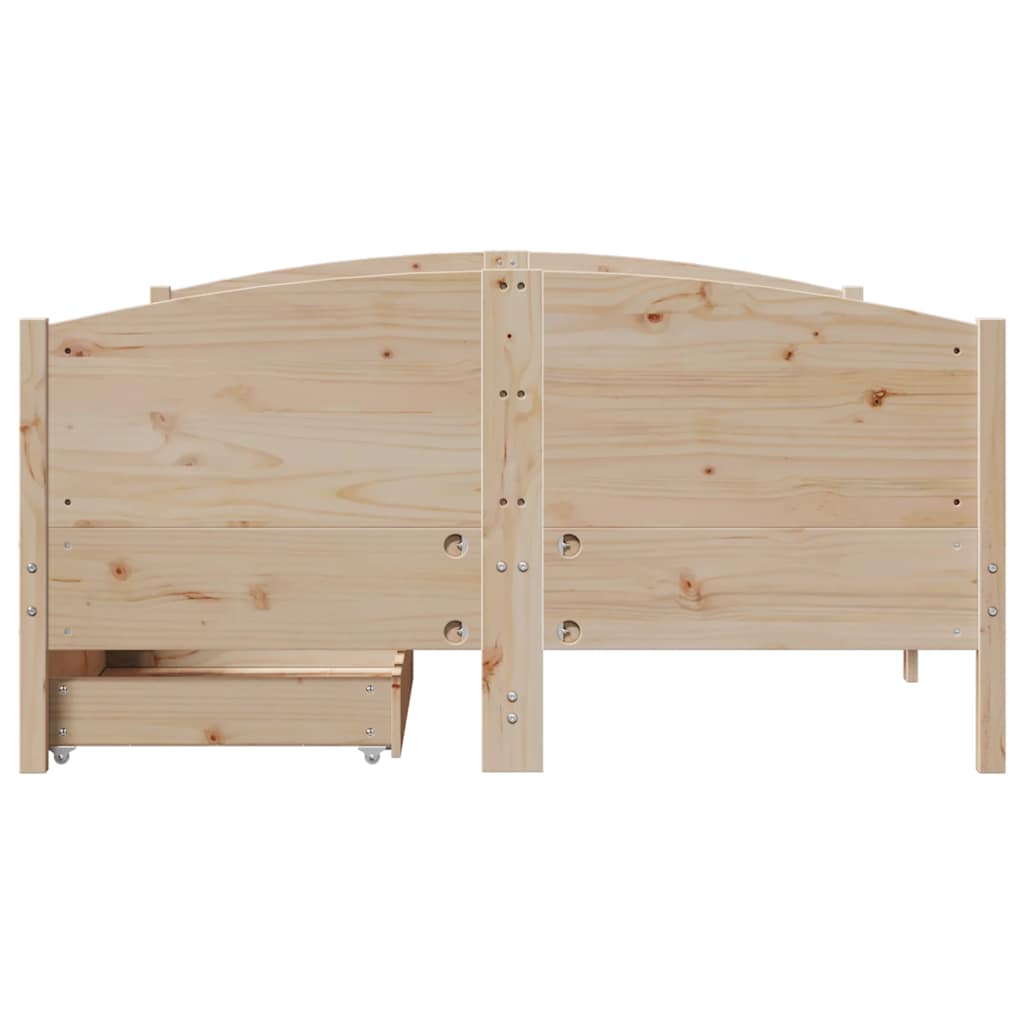 Bedframe zonder matras massief grenenhout 135x190 cm is nu te koop bij PeponiXL, paradijselijk wonen!