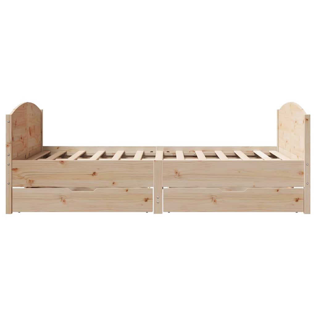 Bedframe zonder matras massief grenenhout 135x190 cm is nu te koop bij PeponiXL, paradijselijk wonen!
