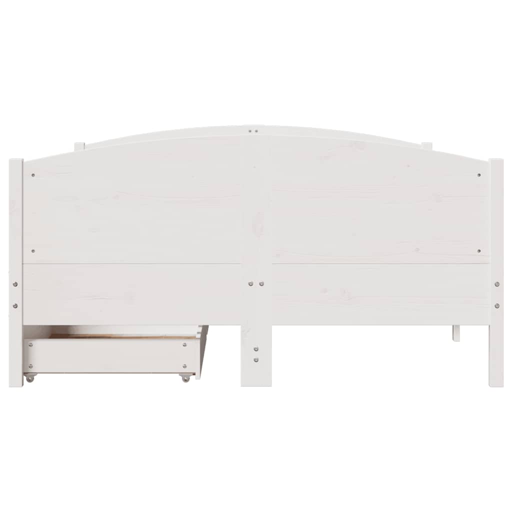 Bedframe zonder matras massief grenenhout wit 135x190 cm is nu te koop bij PeponiXL, paradijselijk wonen!