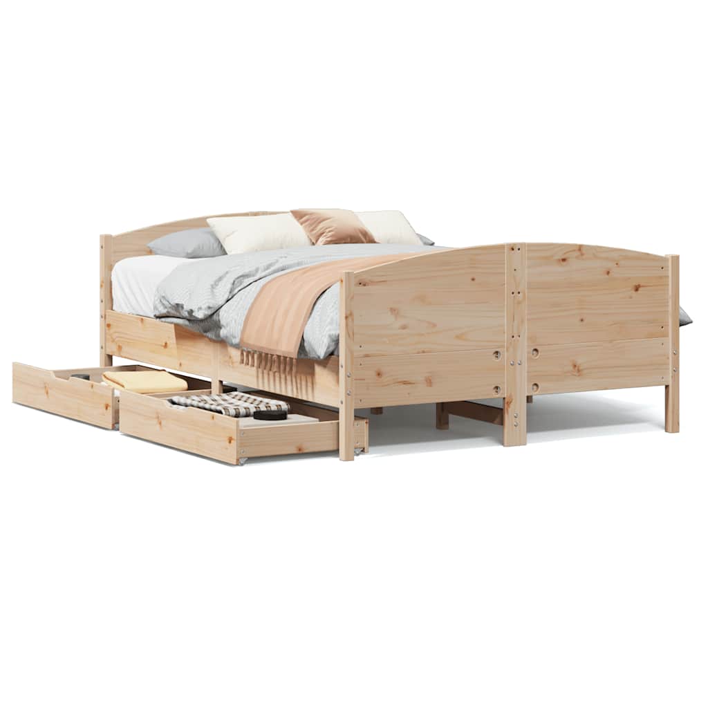 Bedframe zonder matras massief grenenhout 120x190 cm is nu te koop bij PeponiXL, paradijselijk wonen!