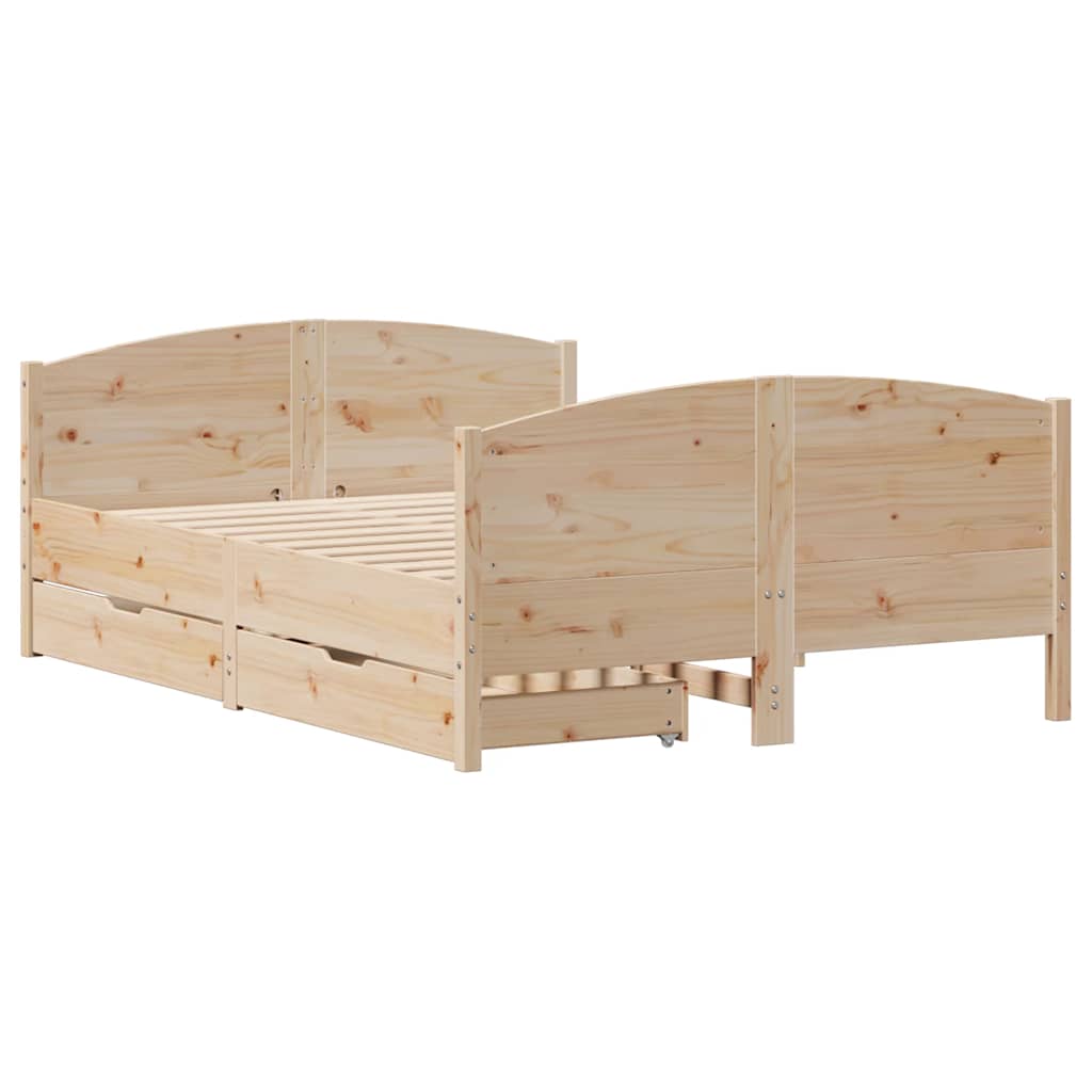 Bedframe zonder matras massief grenenhout 120x190 cm is nu te koop bij PeponiXL, paradijselijk wonen!