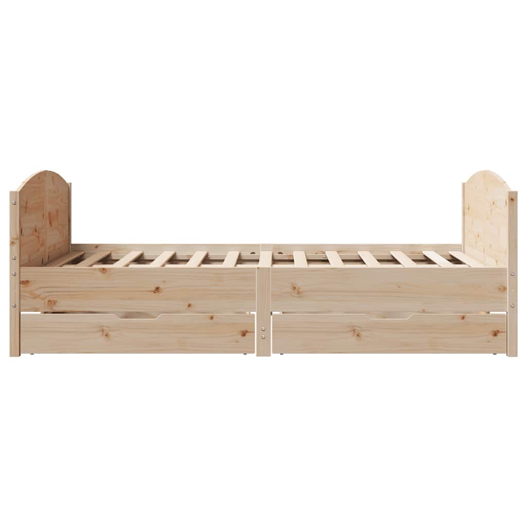 Bedframe zonder matras massief grenenhout 120x190 cm is nu te koop bij PeponiXL, paradijselijk wonen!