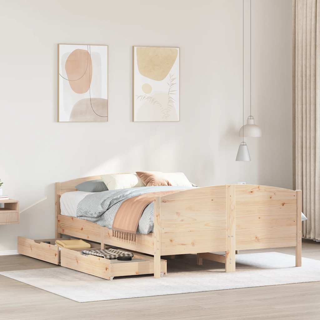 Bedframe zonder matras massief grenenhout 120x190 cm is nu te koop bij PeponiXL, paradijselijk wonen!