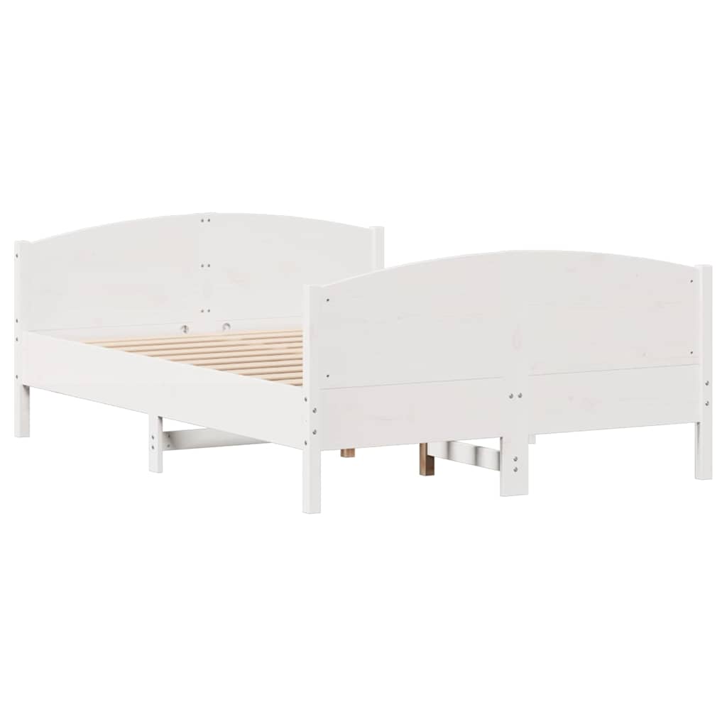 Bedframe zonder matras massief grenenhout wit 120x190 cm is nu te koop bij PeponiXL, paradijselijk wonen!