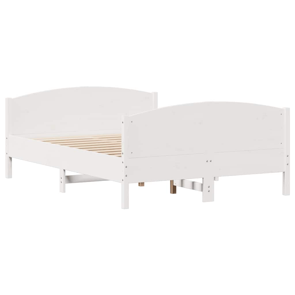Bedframe zonder matras massief grenenhout wit 120x190 cm is nu te koop bij PeponiXL, paradijselijk wonen!