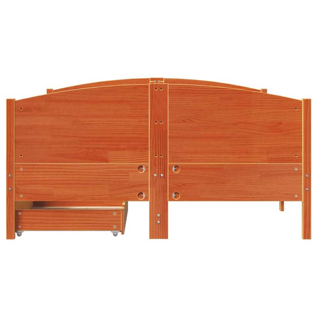 Bedframe zonder matras massief grenenhout wasbruin 120x190 cm is nu te koop bij PeponiXL, paradijselijk wonen!