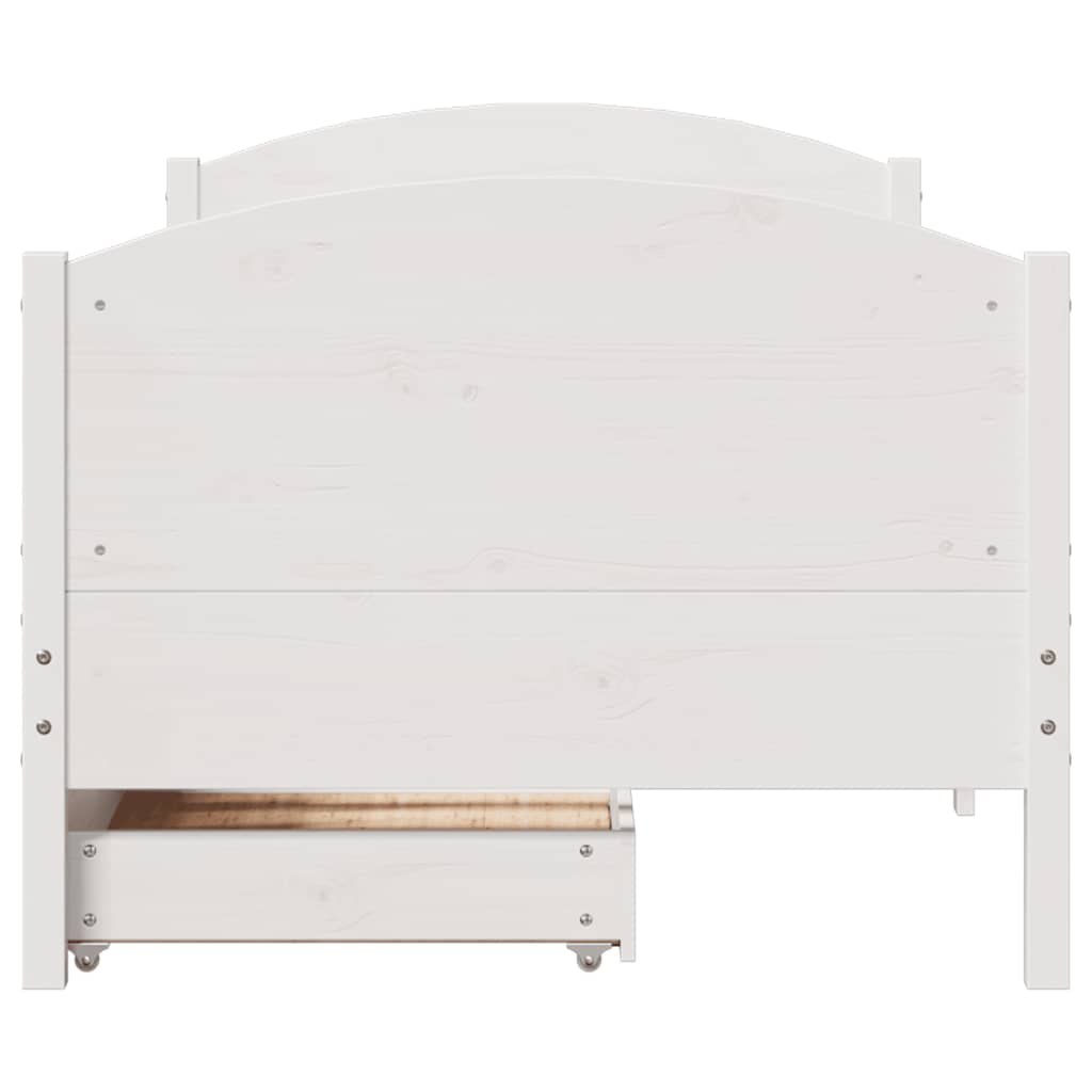 Bedframe zonder matras massief grenenhout wit 90x200 cm is nu te koop bij PeponiXL, paradijselijk wonen!