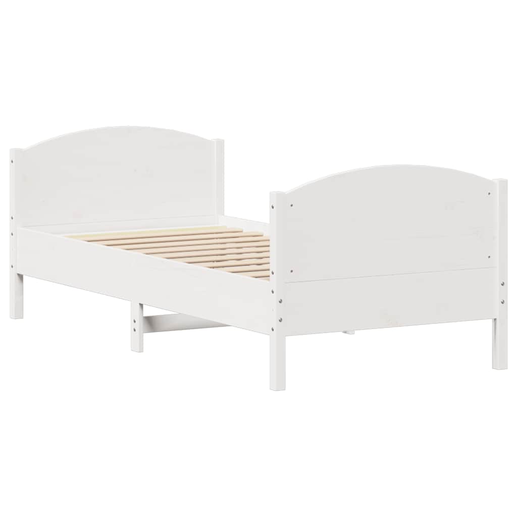 Bedframe zonder matras massief grenenhout wit 90x200 cm is nu te koop bij PeponiXL, paradijselijk wonen!