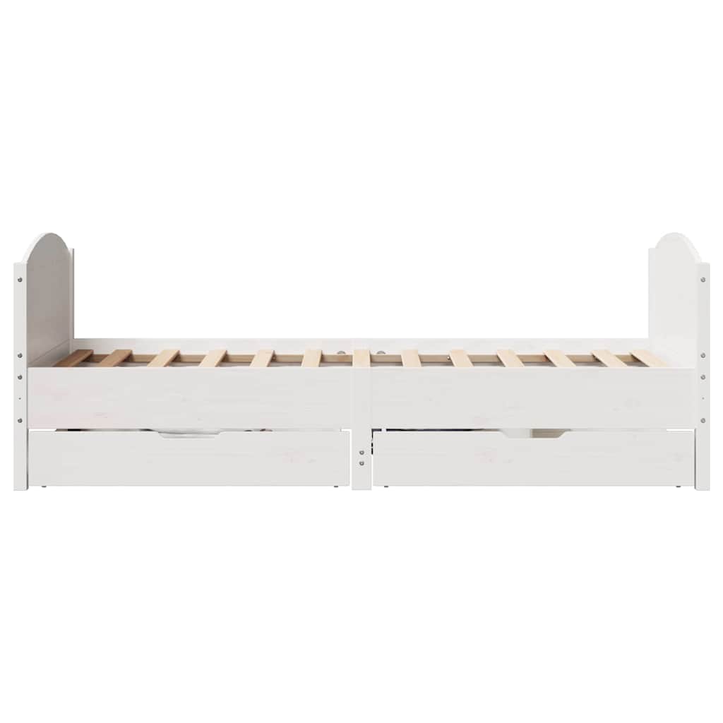 Bedframe zonder matras massief grenenhout wit 90x200 cm is nu te koop bij PeponiXL, paradijselijk wonen!