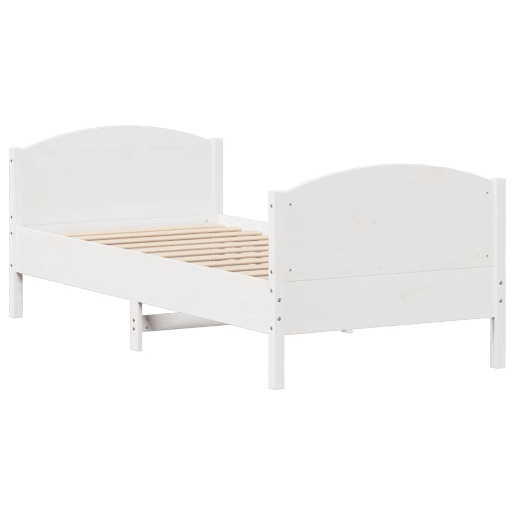 Bedframe zonder matras massief grenenhout wit 90x200 cm is nu te koop bij PeponiXL, paradijselijk wonen!