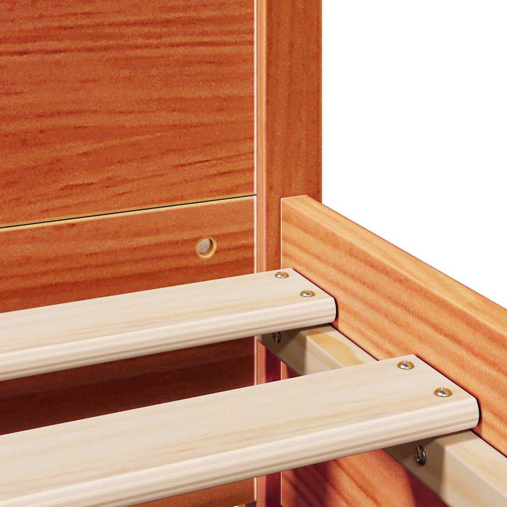 Bedframe zonder matras massief grenenhout wasbruin 90x200 cm is nu te koop bij PeponiXL, paradijselijk wonen!