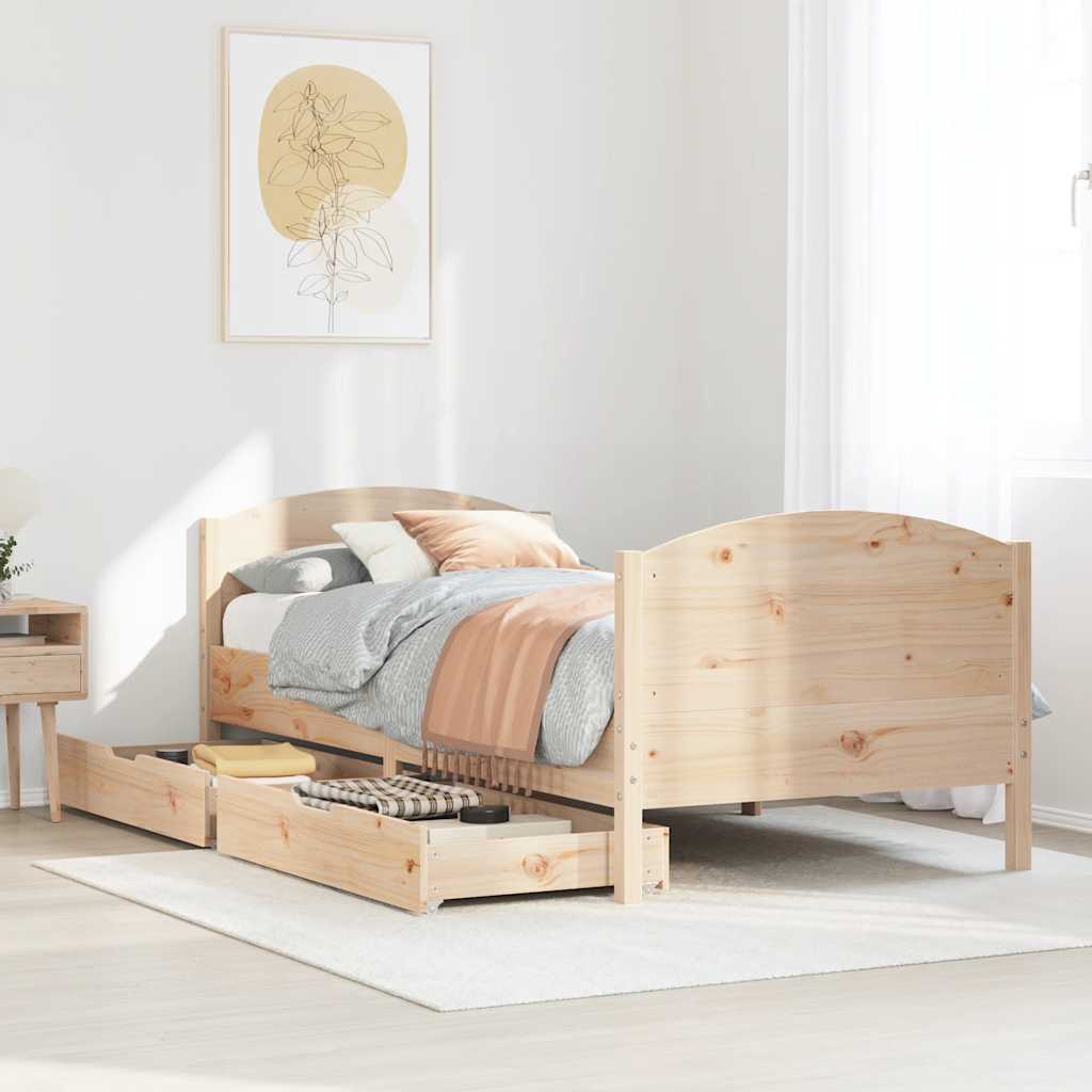 Bedframe zonder matras massief grenenhout 90x190 cm is nu te koop bij PeponiXL, paradijselijk wonen!