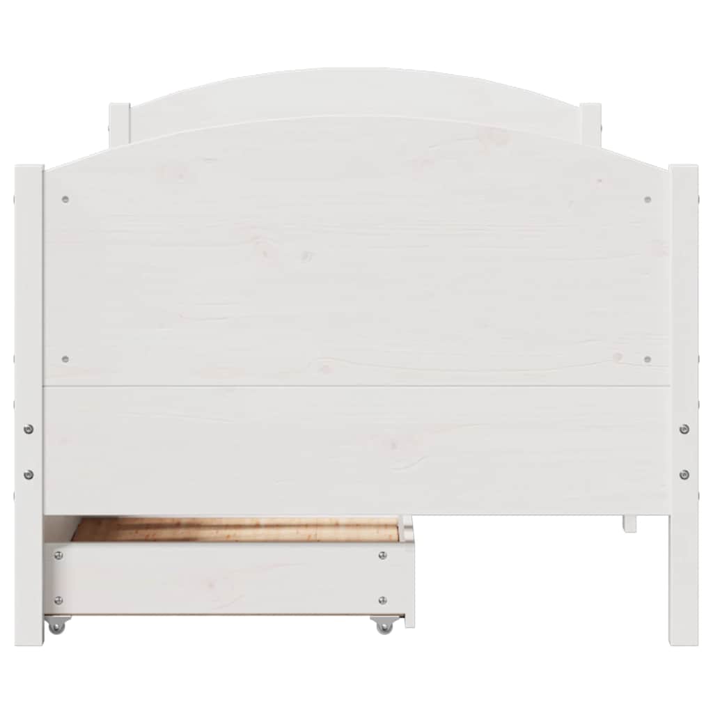 Bedframe zonder matras massief grenenhout wit 90x190 cm is nu te koop bij PeponiXL, paradijselijk wonen!