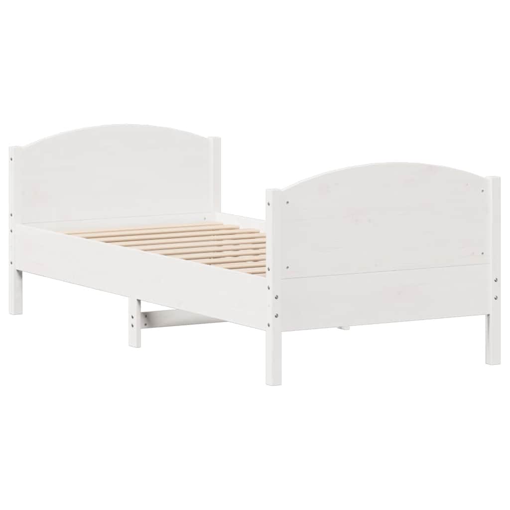 Bedframe zonder matras massief grenenhout wit 90x190 cm is nu te koop bij PeponiXL, paradijselijk wonen!