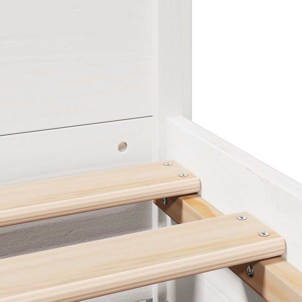 Bedframe zonder matras massief grenenhout wit 90x190 cm is nu te koop bij PeponiXL, paradijselijk wonen!