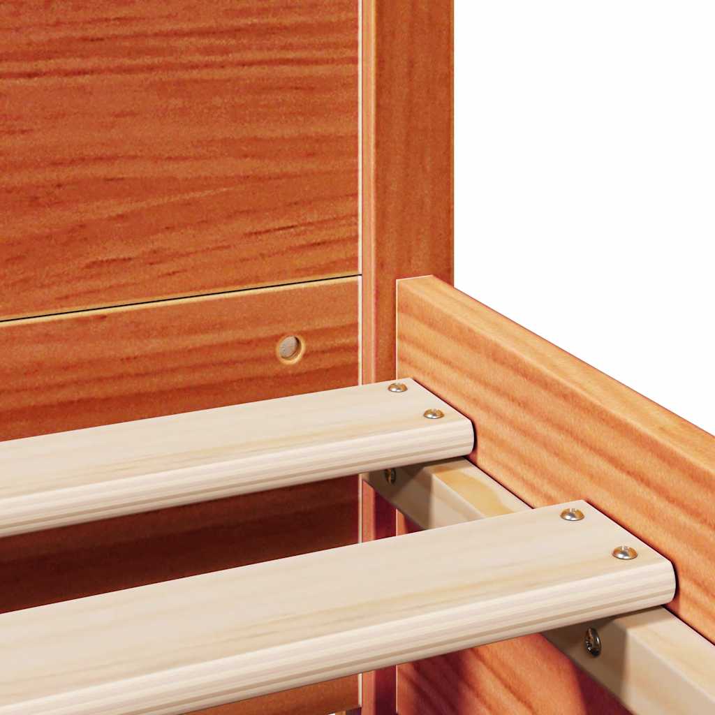 Bedframe zonder matras massief grenenhout wasbruin 90x190 cm is nu te koop bij PeponiXL, paradijselijk wonen!