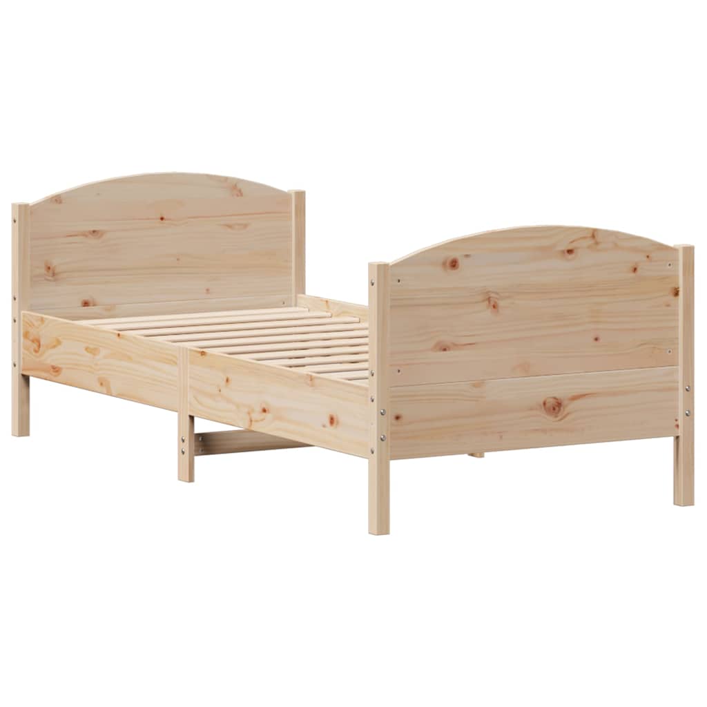 Bedframe zonder matras massief grenenhout 75x190 cm is nu te koop bij PeponiXL, paradijselijk wonen!