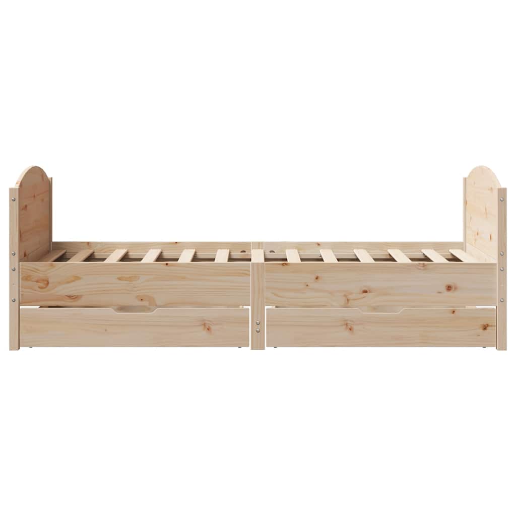 Bedframe zonder matras massief grenenhout 75x190 cm is nu te koop bij PeponiXL, paradijselijk wonen!