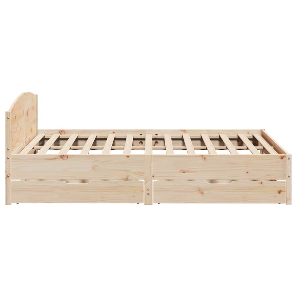 Bedframe zonder matras massief grenenhout 200x200 cm is nu te koop bij PeponiXL, paradijselijk wonen!
