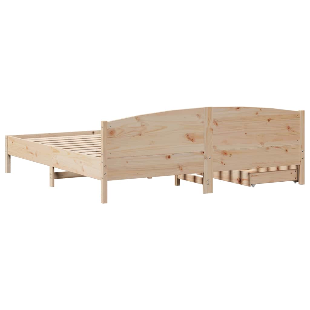 Bedframe zonder matras massief grenenhout 200x200 cm is nu te koop bij PeponiXL, paradijselijk wonen!