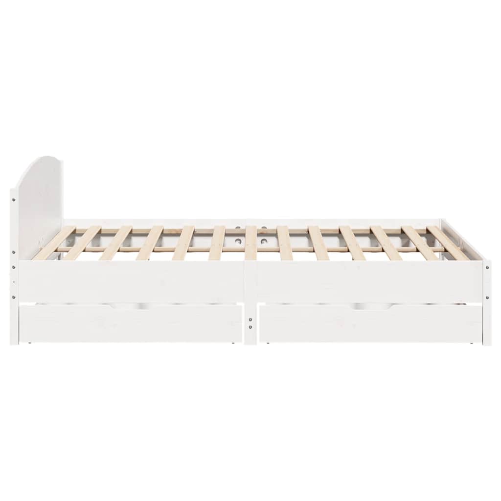 Bedframe zonder matras massief grenenhout wit 180x200 cm is nu te koop bij PeponiXL, paradijselijk wonen!