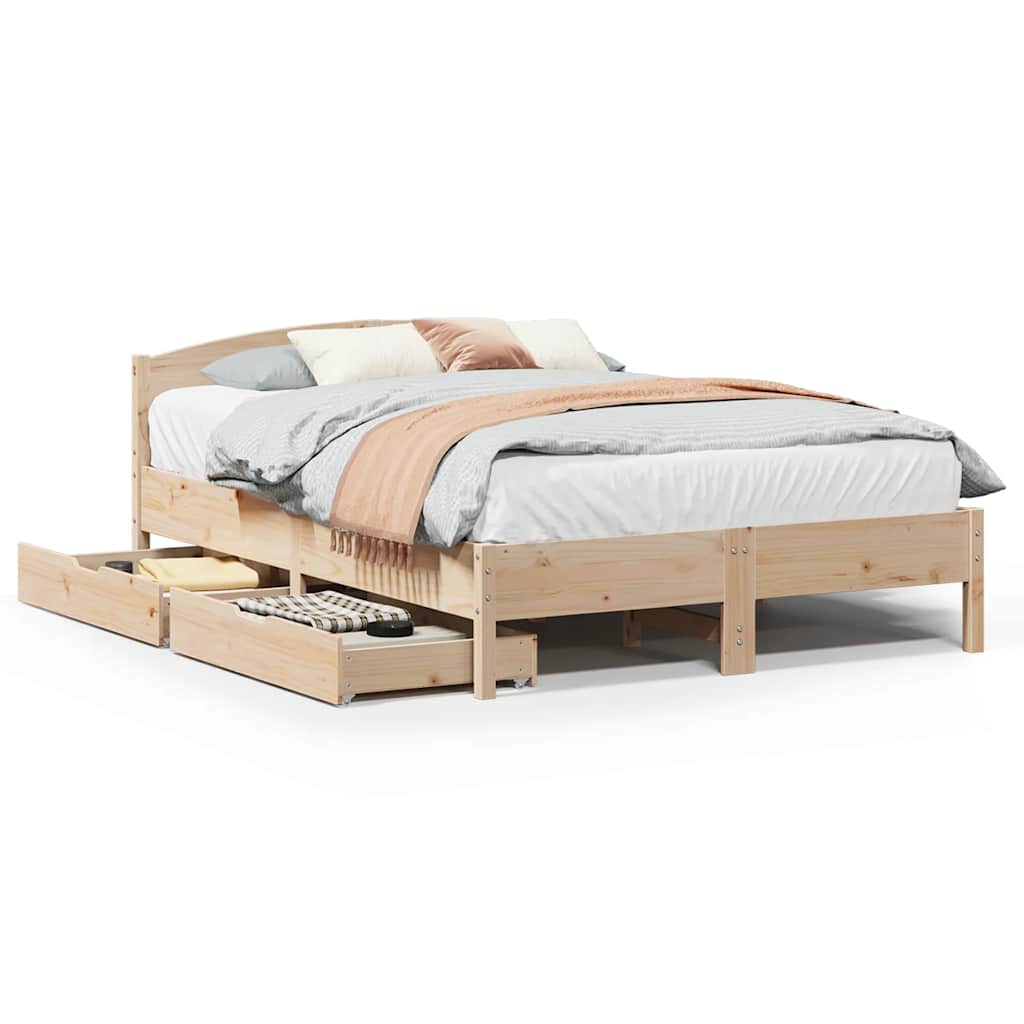 Bedframe zonder matras massief grenenhout 120x190 cm is nu te koop bij PeponiXL, paradijselijk wonen!
