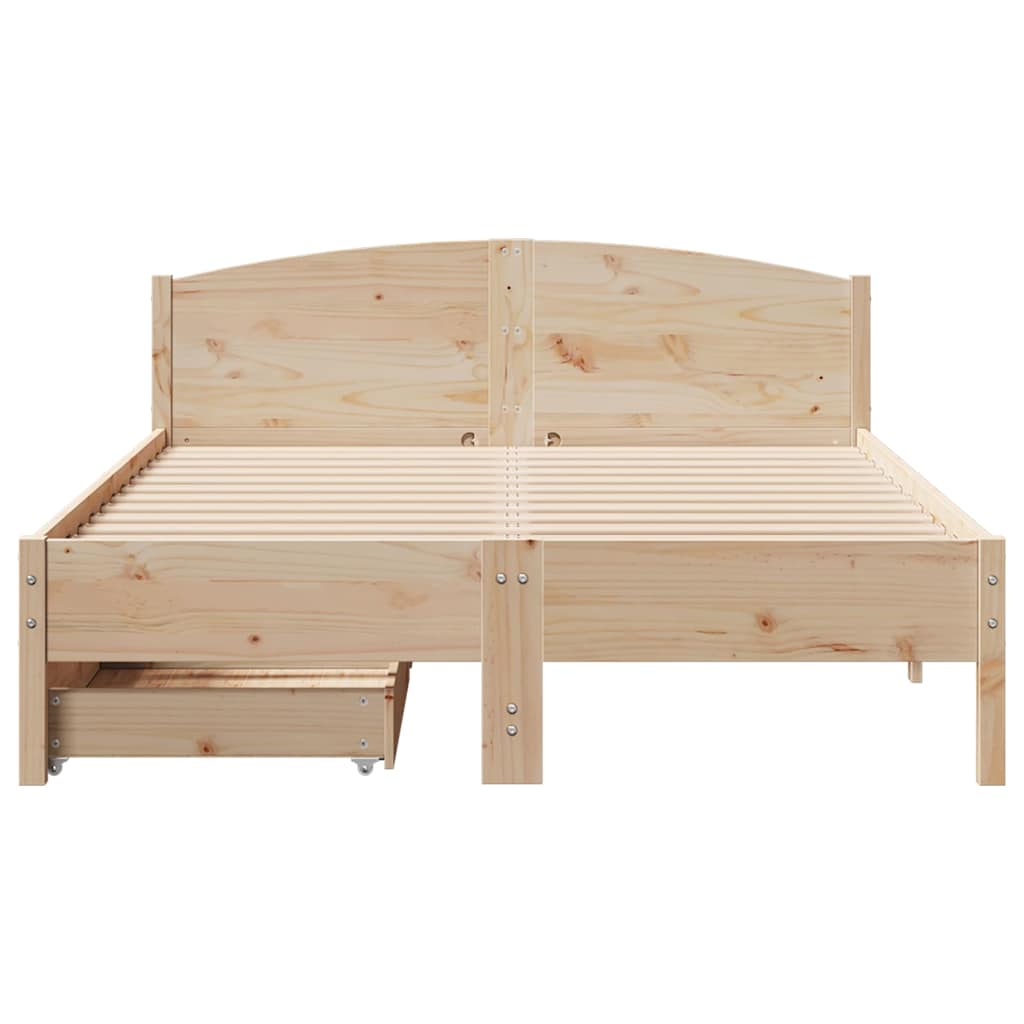 Bedframe zonder matras massief grenenhout 120x190 cm is nu te koop bij PeponiXL, paradijselijk wonen!